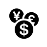 We calculate the total currency value and invoice your local account accordingly